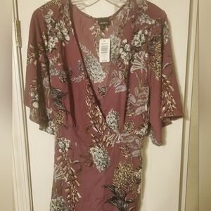 Torrid Women's Purple Floral Robe